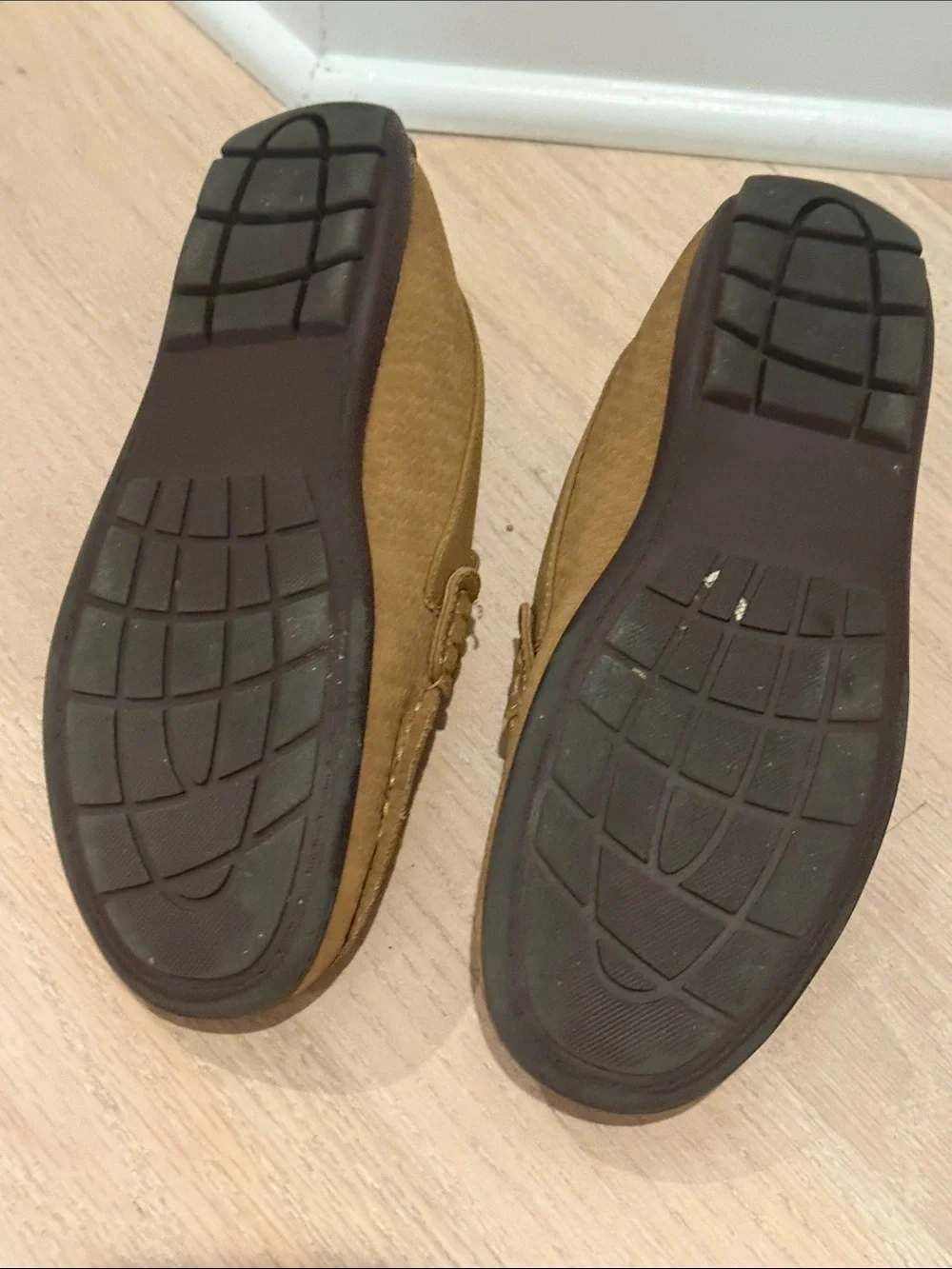 Steve Madden Kids Brown Suede Loafers with Gold Bit